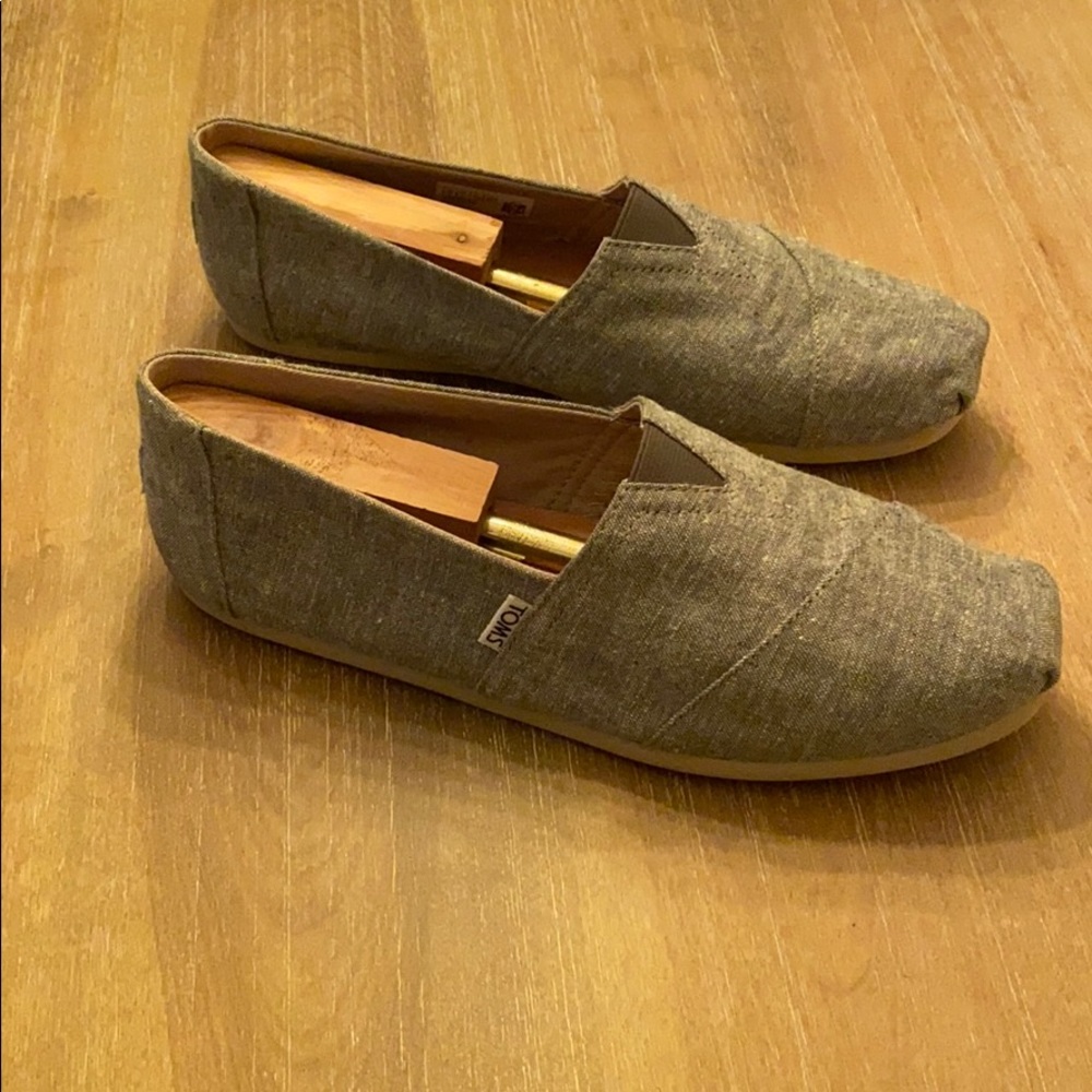 Toms heather green slip on